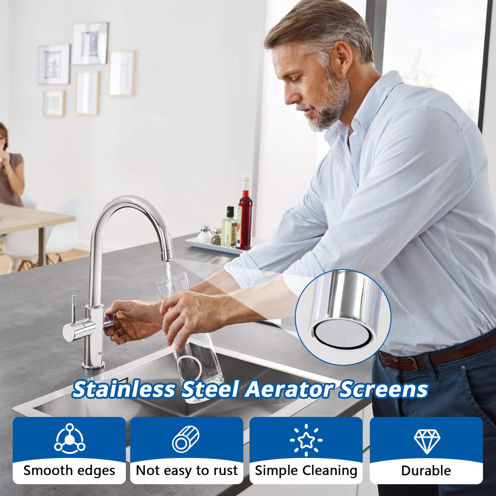 superlin PLUMBING PACK OF 20 FAUCET AERATOR SCREENS BRASS 13/16