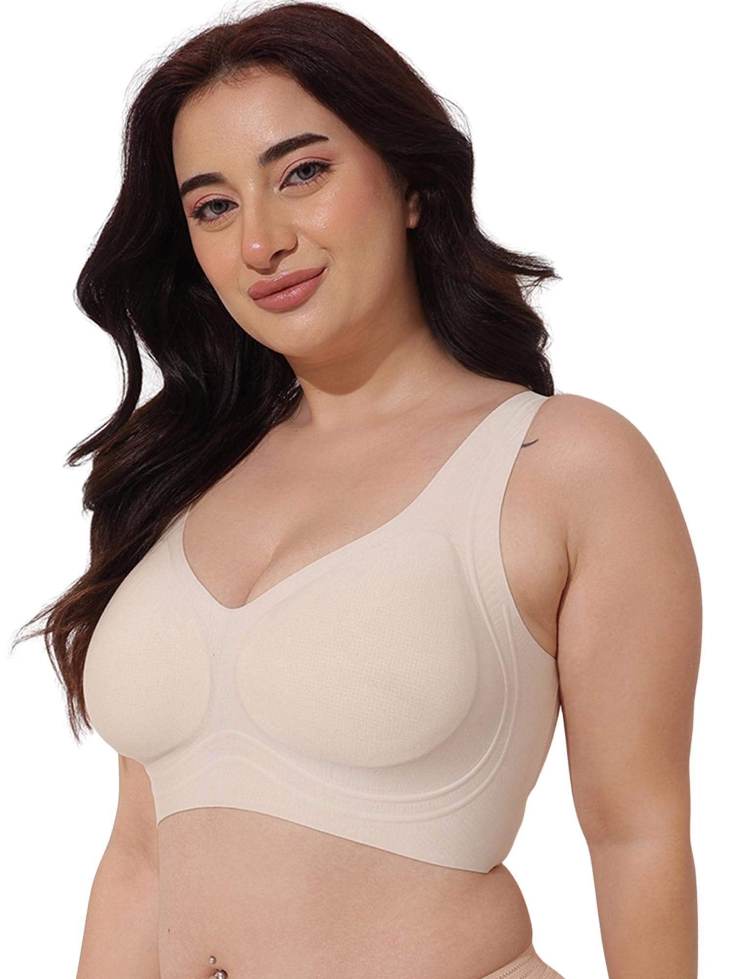 zelena Seamless Fix Pad Sculpt & Lift Bra with Jelly Gel Underband Support-picture-1