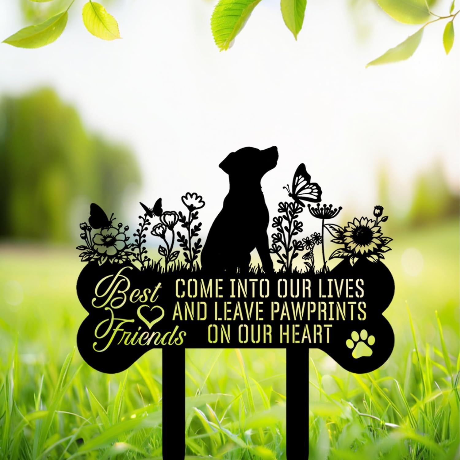 Pet Grave Markers Dog, Metal Pet Metal Memorial Garden Stake, 26" Pet Memorial Wind Chime, Gifts for Loss of Dog, Dogs Wind Chimes