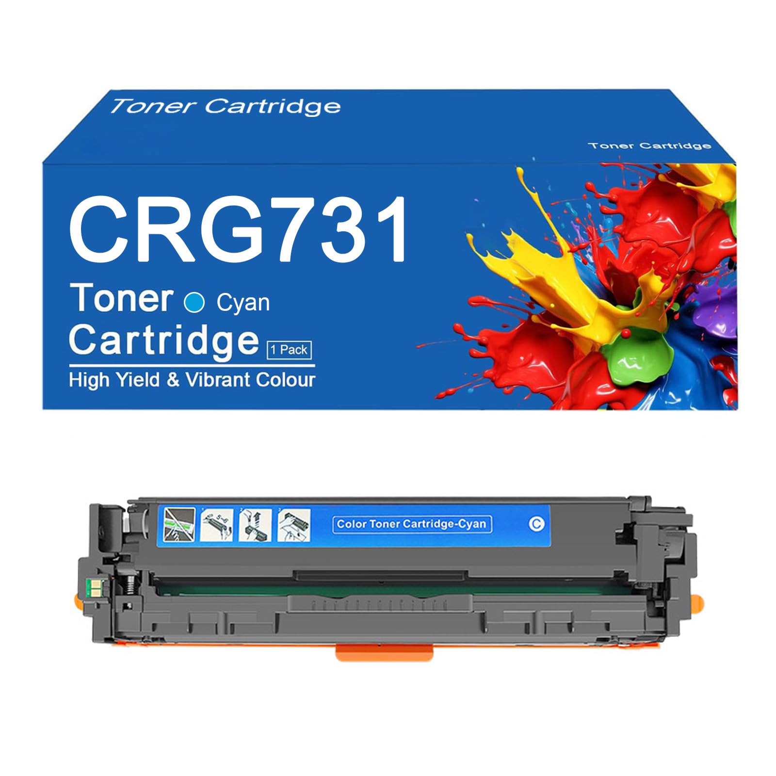 Cartuchos de tóner compatibles CRG731 para impresoras Canon I-SENSYS LBP7100Cn, LBP7110Cw, MF628Cw y MF8230Cn. Imprime en Alta definición.,CRG731-C