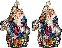 Vista 9 de Old World Christmas - Adornos de vidrio soplado para el árbol de Navidad, regalos espirituales, viaje a Egipto, decoración de navidad artesanal