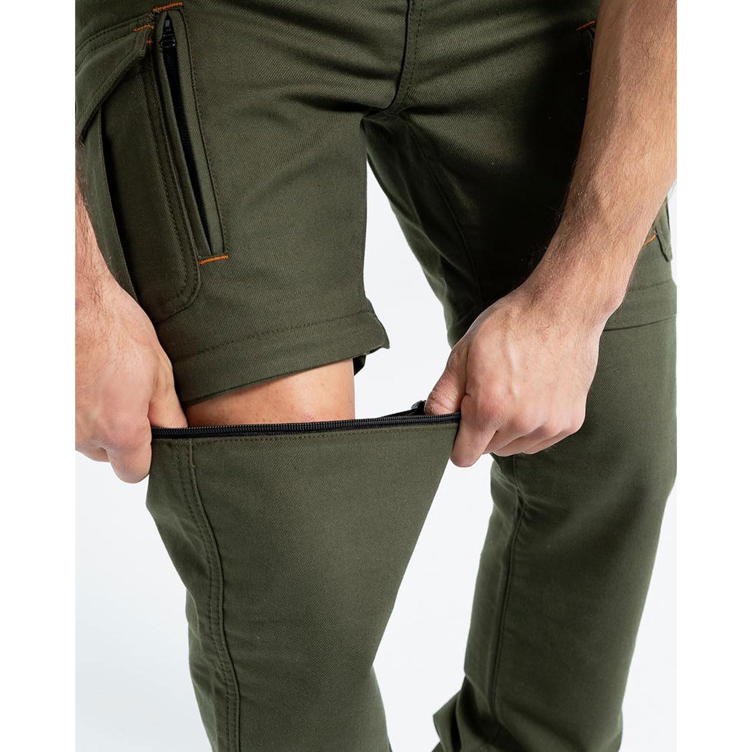 BY CITY - Pantaloni Moto Uomo - Air III Man - con Gambe Rimovibili - con Protezioni rimovibili in ginocchio e fianco.