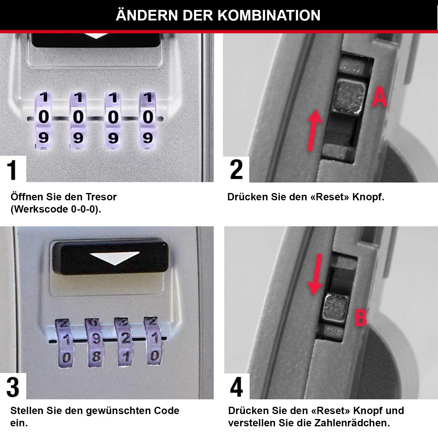 Master Lock Schlüsseltresor mit beleuchteten Zahlenrädern, Wandhalterung, 12.6 x 7.2 x 5.2 cm
