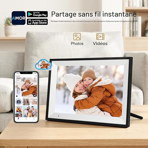 AEEZO Cadre Photo Numérique WiFi 32 Go de Mémoire, Mode Sommeil (Noir) - 5
