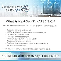 Vista 9 de PIBIDI Antena digital de TV HD, antena amplificada para ático/exterior, control remoto inalámbrico de rotación de 360 grados, 4K 1080P VHF UHF