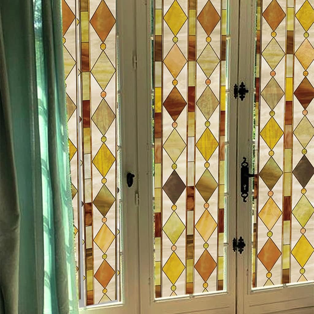 Window Privacy Film Window Film Nordic Retro Glass Door Stickers Living Room Window Static Window Stickers Non-Adhesive Film Decorative Window Film Blackout Window Film Window Films