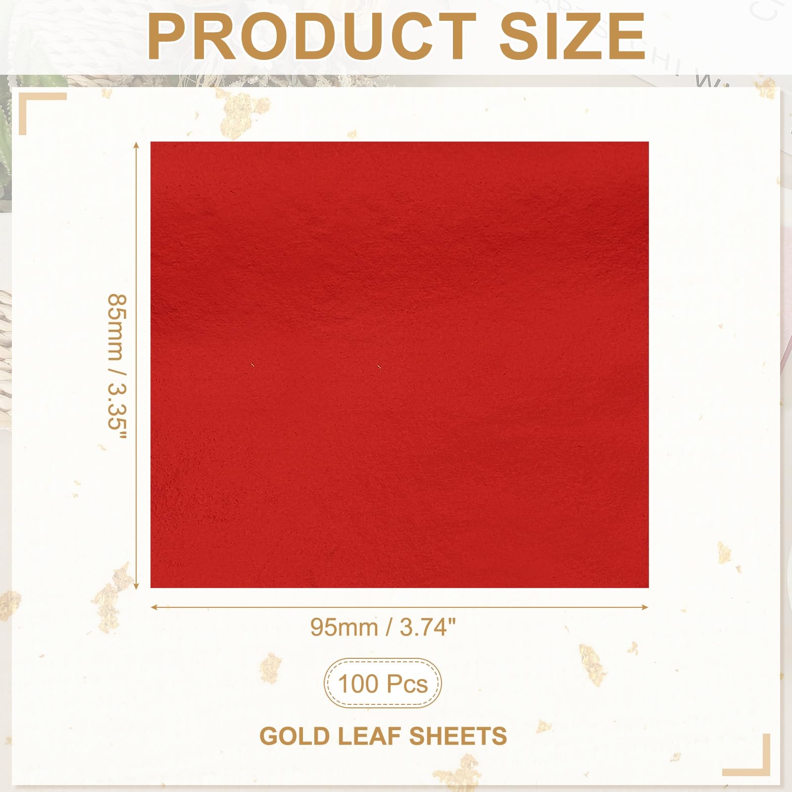 PATIKIL Gold Leaf Sheets for Art 8.5x9.5cm - Image 2