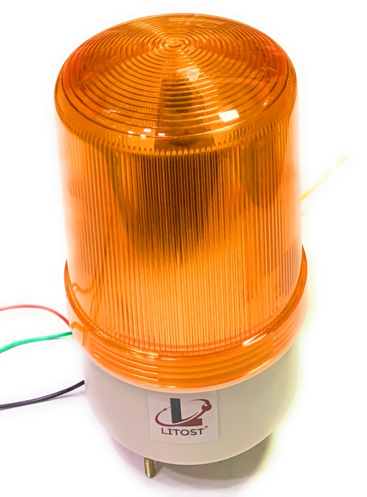 Litost® Revolving -Warning Light with Sound Alarm Buzzer Siren AC 220 Volt and DC 12 Volt and DC 24Volt (Yellow)-image-16