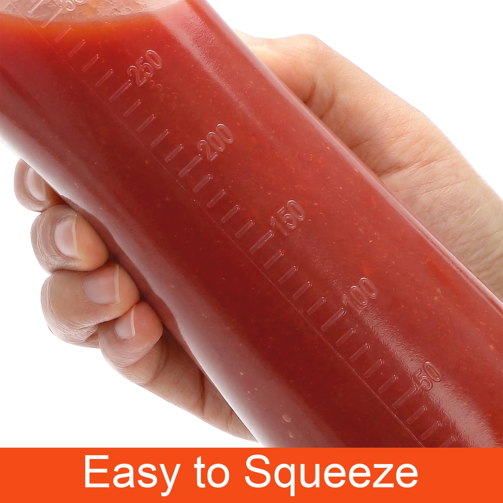 Bekith 12 Pezzi 360ml Bottiglie da Spremere in Plastica Flacone Dosatore con Tappi Dispenser di Condimenti Salsa ketchup Maionese Senape Olio Cucina