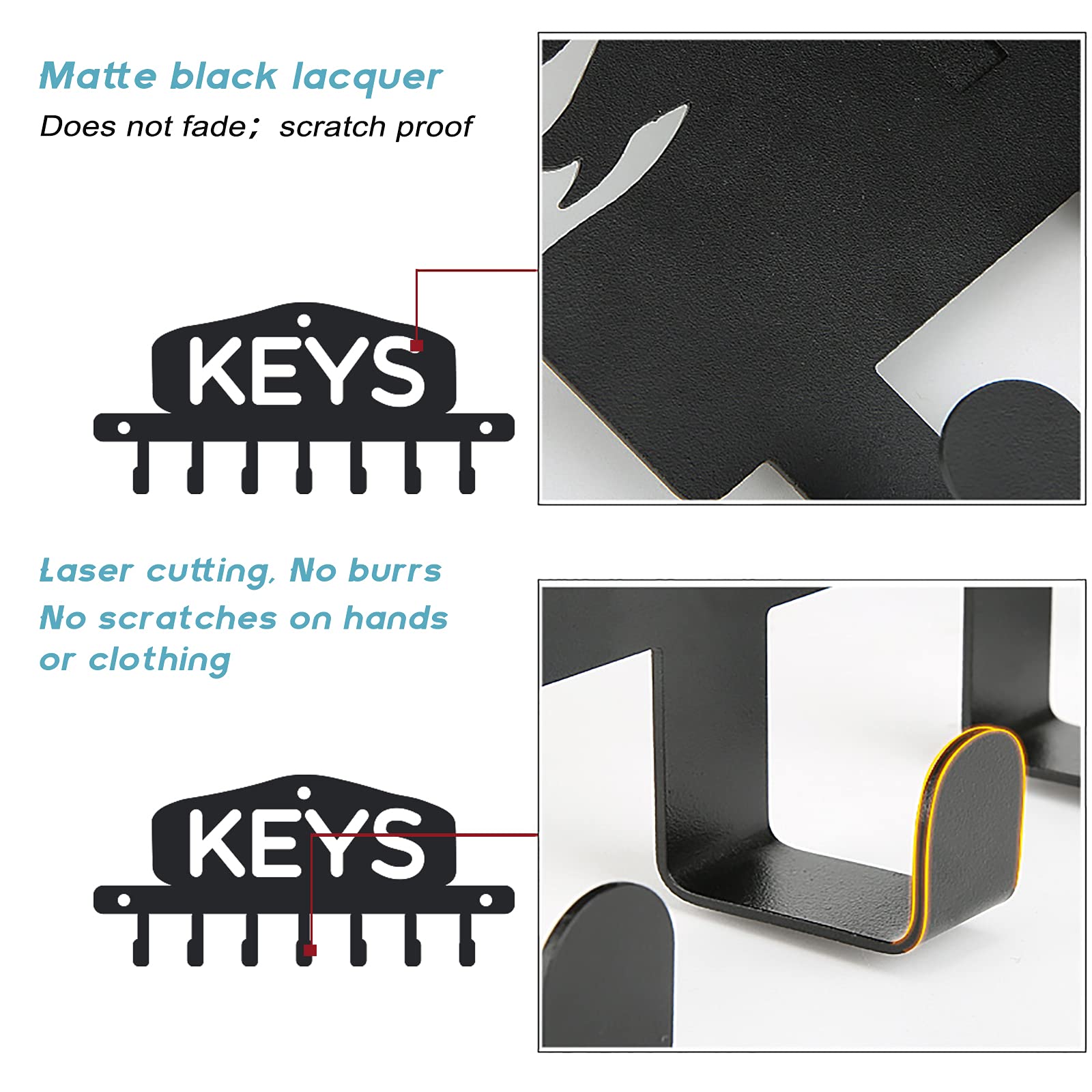 Amazon.co.jp: SUPERDANT 壁掛けフック フック KEYS 7つのフック