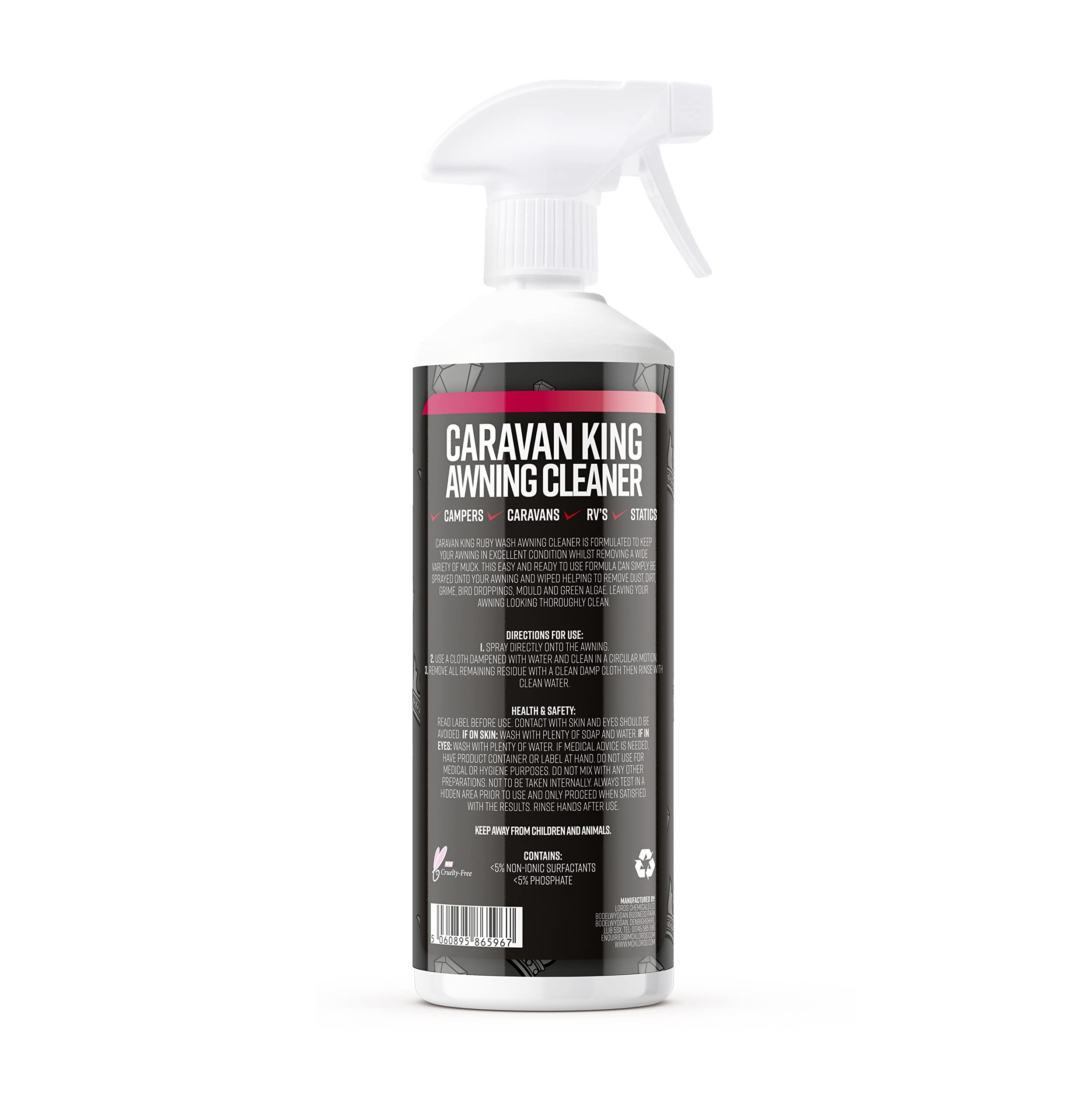 Awning & Canopy Cleaner Spray – Removes Dirt, Algae & Mould from Caravan Awnings, Tents & Outdoor Fabrics, 1L — view 2