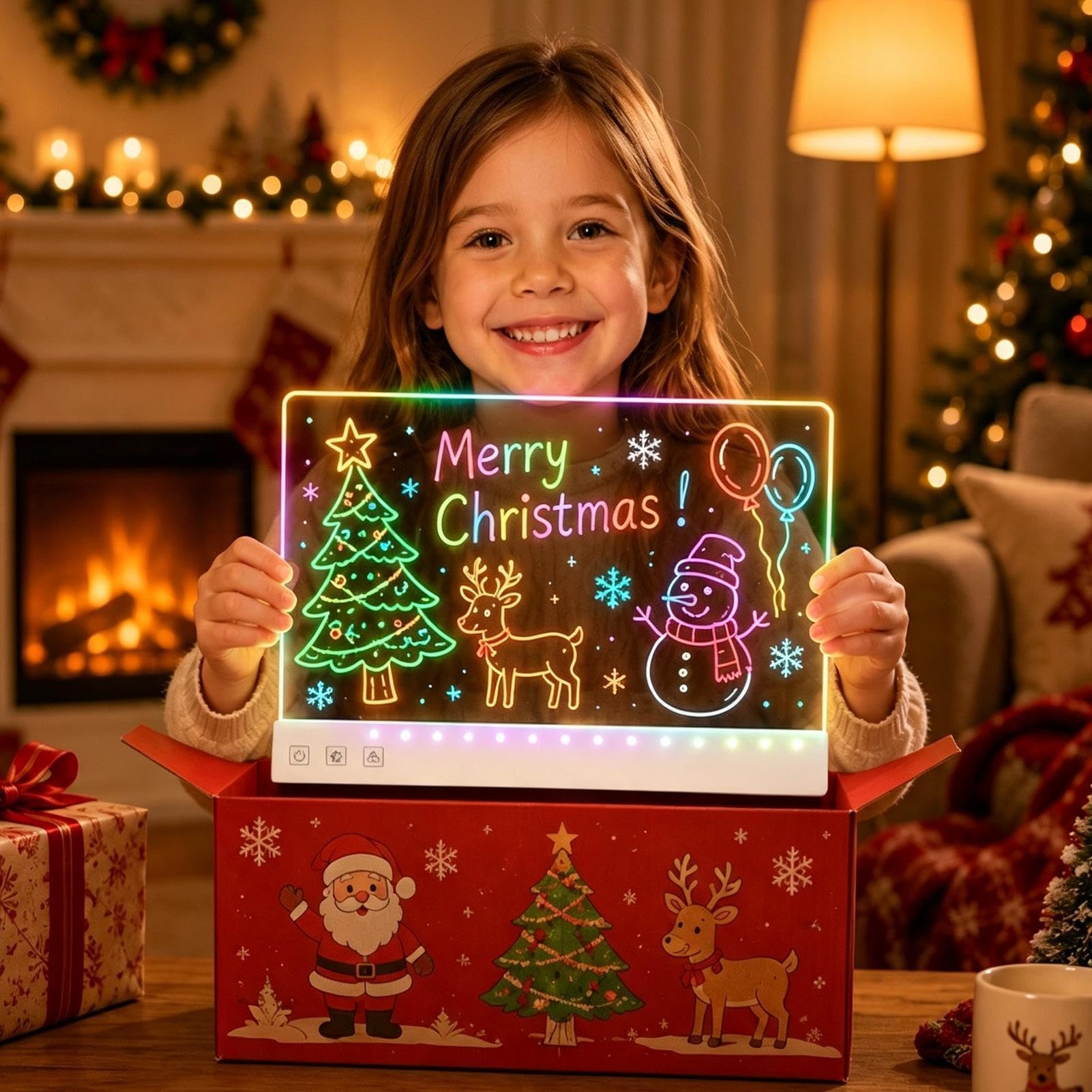 Tablero Luminoso Infantil 7 Colores 3 Modos 35 Centímetros Tablero Luminoso