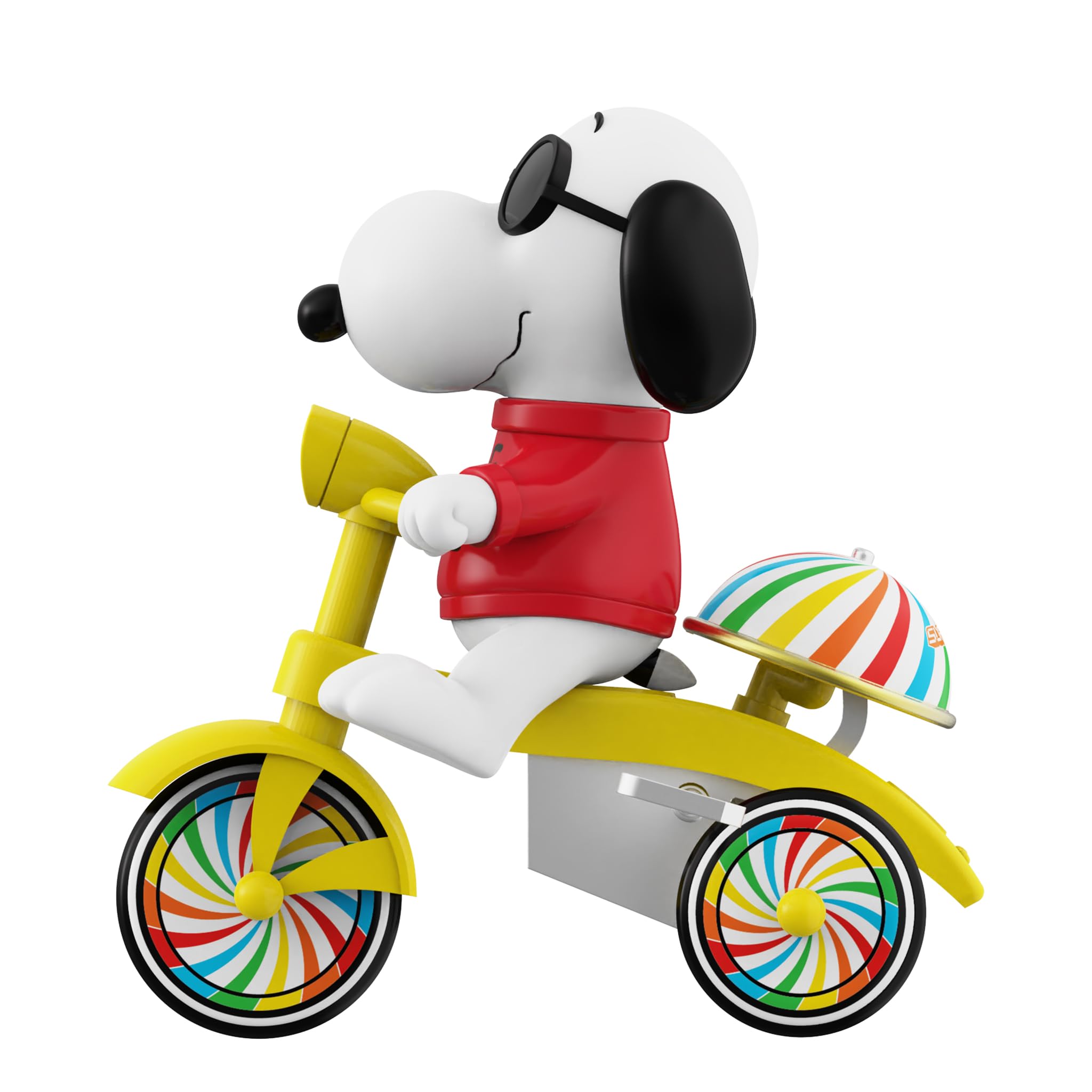 Super7 Super Cycles Peanuts Snoopy Joe Cool Red com Trike amarelo