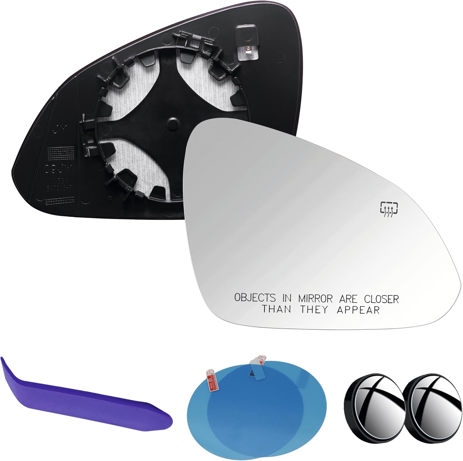 EAP Driver Side Mirror Glass Compatible With Buick Regal 2011-2017, Heated With Blind Spot, 23125819