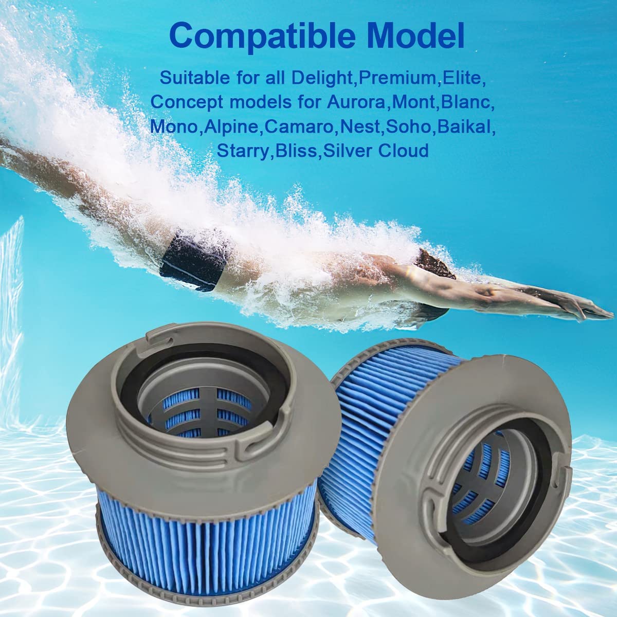 FFyan Replacement Pool Filter Cartridges, Filter Cartridges Parts for MSPA FD2089 - Image 4