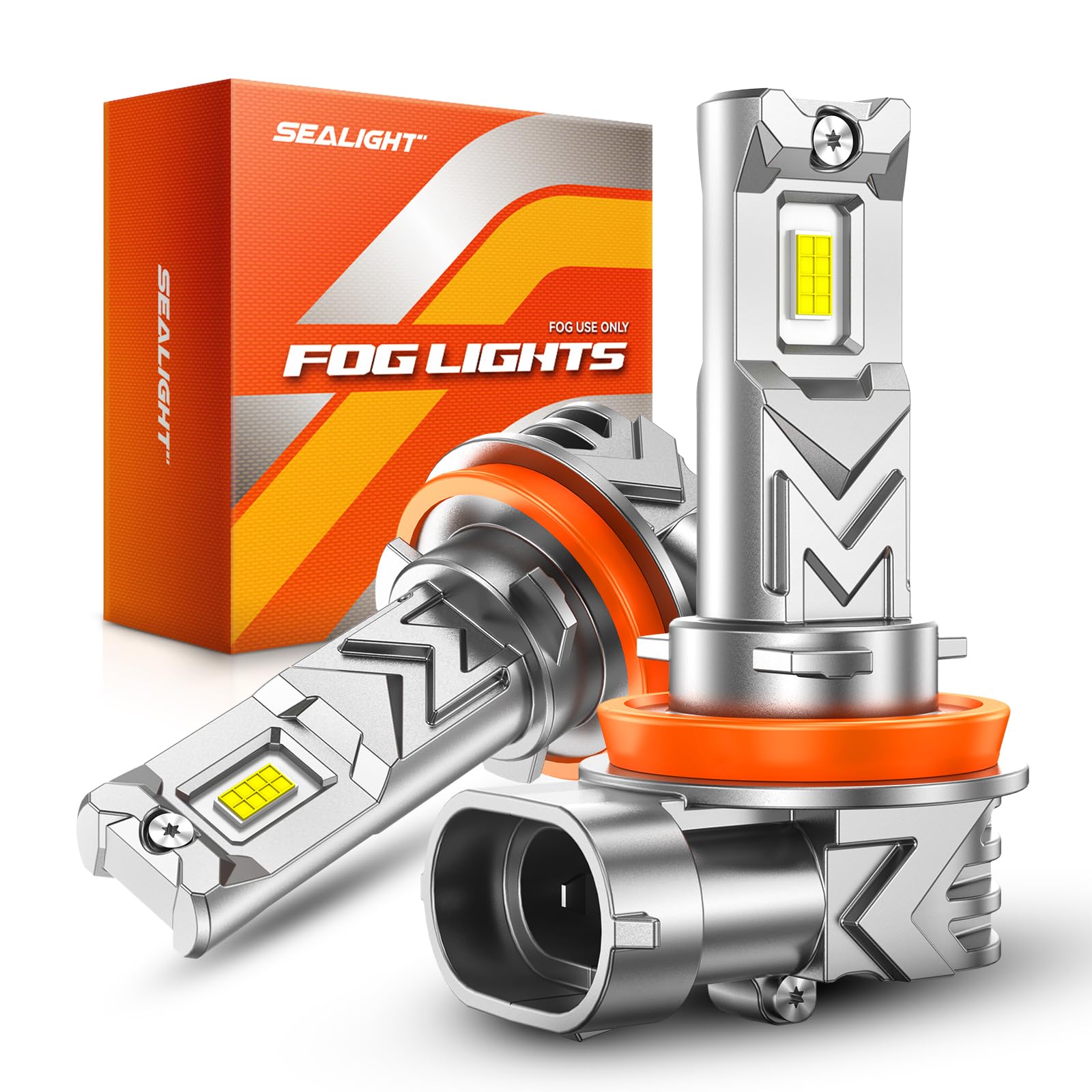 SEALIGHT H11 H8 H9 LED Lampadine, 2025 Nuovo 110W 14000LM Fari LED Super Luminosi 6500K Bianco Anabbaglianti o Abbaglianti Luminosi, 800% Più Luminoso, 2Pezzi