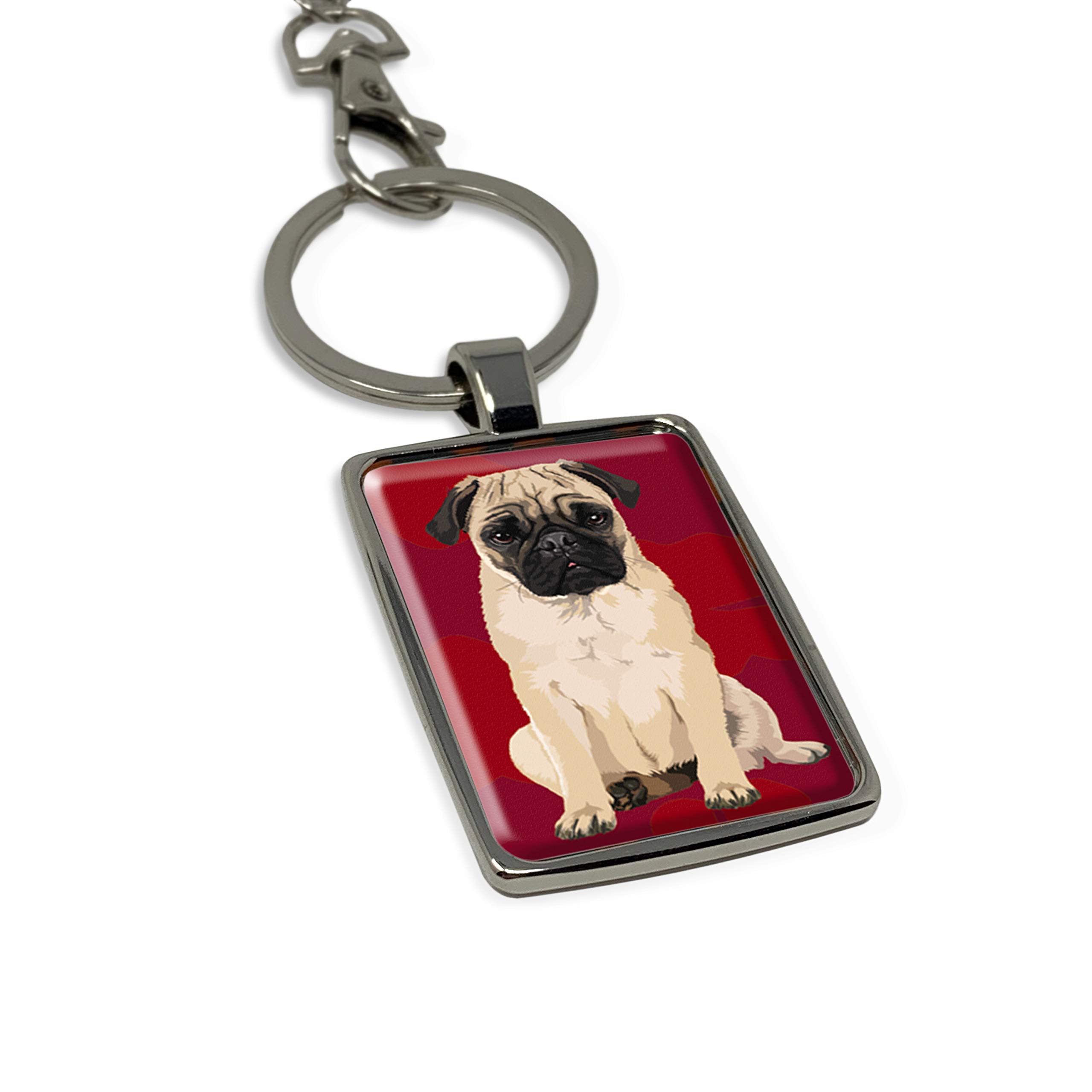 Leslie Gerry Pug Keyring Keychain Gift