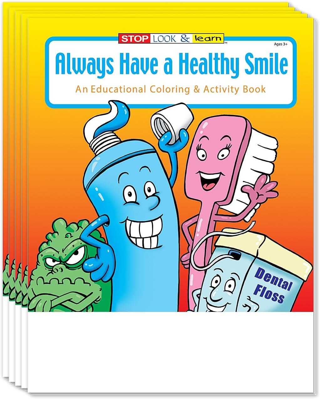 ZOCO – Always Have a Healthy Smile – Coloring Books (50 Bulk Pack, Without Crayons) – Dentist Toys for Kids – Dental Office Gifts