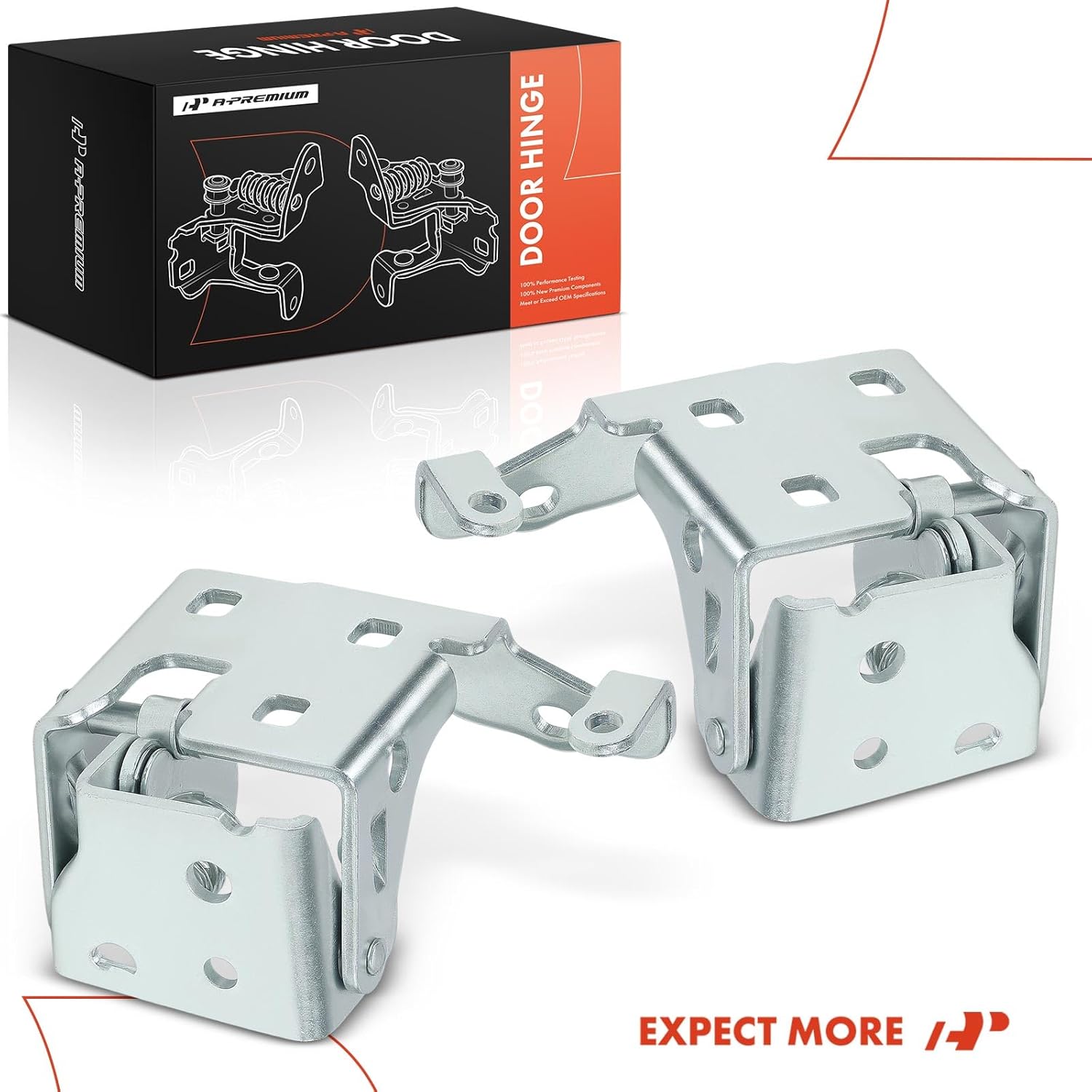 A-Premium Door Hinge Assembly Compatible with Chevrolet Silverado 1500, Silverado 2500 HD, Suburban & GMC Sierra 1500 3500HD, Yukon & Cadillac Escalade, Front Driver or Passenger Lower Side, 2-PC Set
