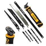 8-In-1 Multi Blades Hand Saw&comma; Drywall Cutter&period; Hacksaw&period; Long Blade Hand Saw&comma; Jab Saw&comma; For Cutting Drywall&comma; Sheetrock&comma; Wood&comma; Metel&comma; Plastic&comma; Plywood&period; Blade Quick Change Mechanism&period;