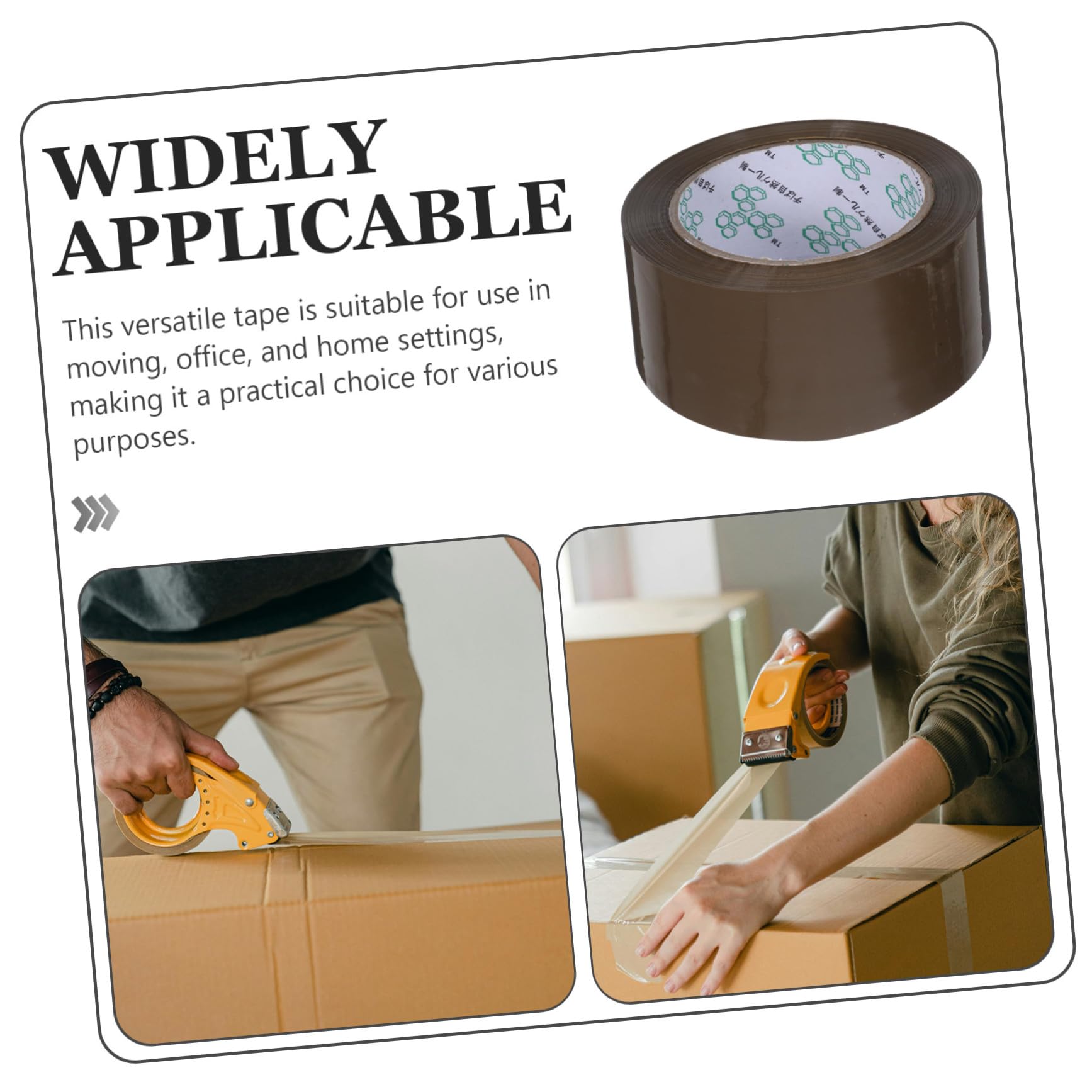 5 Rollen Starkes Braunes Verpackungsklebeband Extra Haftstarkes Packband für Versand Umzug und Kartonversiegelung Vielseitiges Klebeband für Büro Zuhause und Versand
