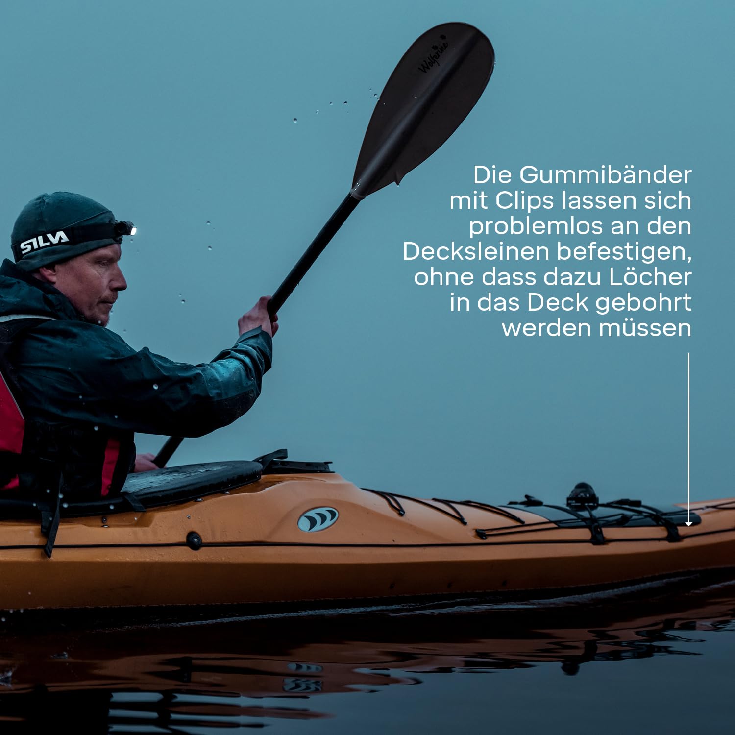 Silva Kompass Kajak 58 - Kajakkompass mit Gummibänder und Clips - Vollständig wasserdichter Kanukompass mit kratzfestem Gehäuse - Kompass Boot - Kajak zubehör - Kanu zubehör