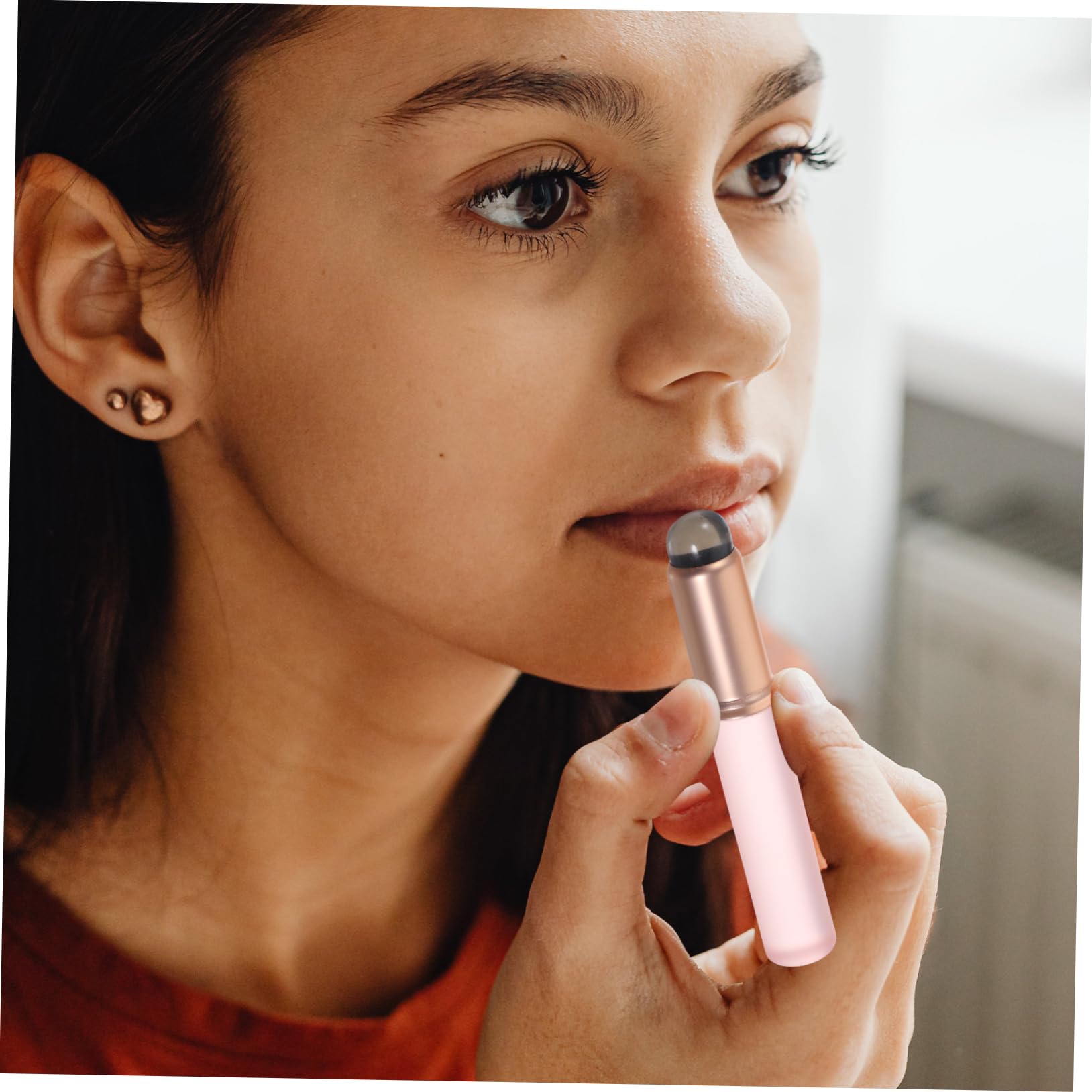 Healeved 8piezas Cepillos Labiales Desechables Para Maquillaje De Mujeres Aplicadores Portátiles De Brillo Labial y Pintalabios Herramientas De Maquillaje Versátiles