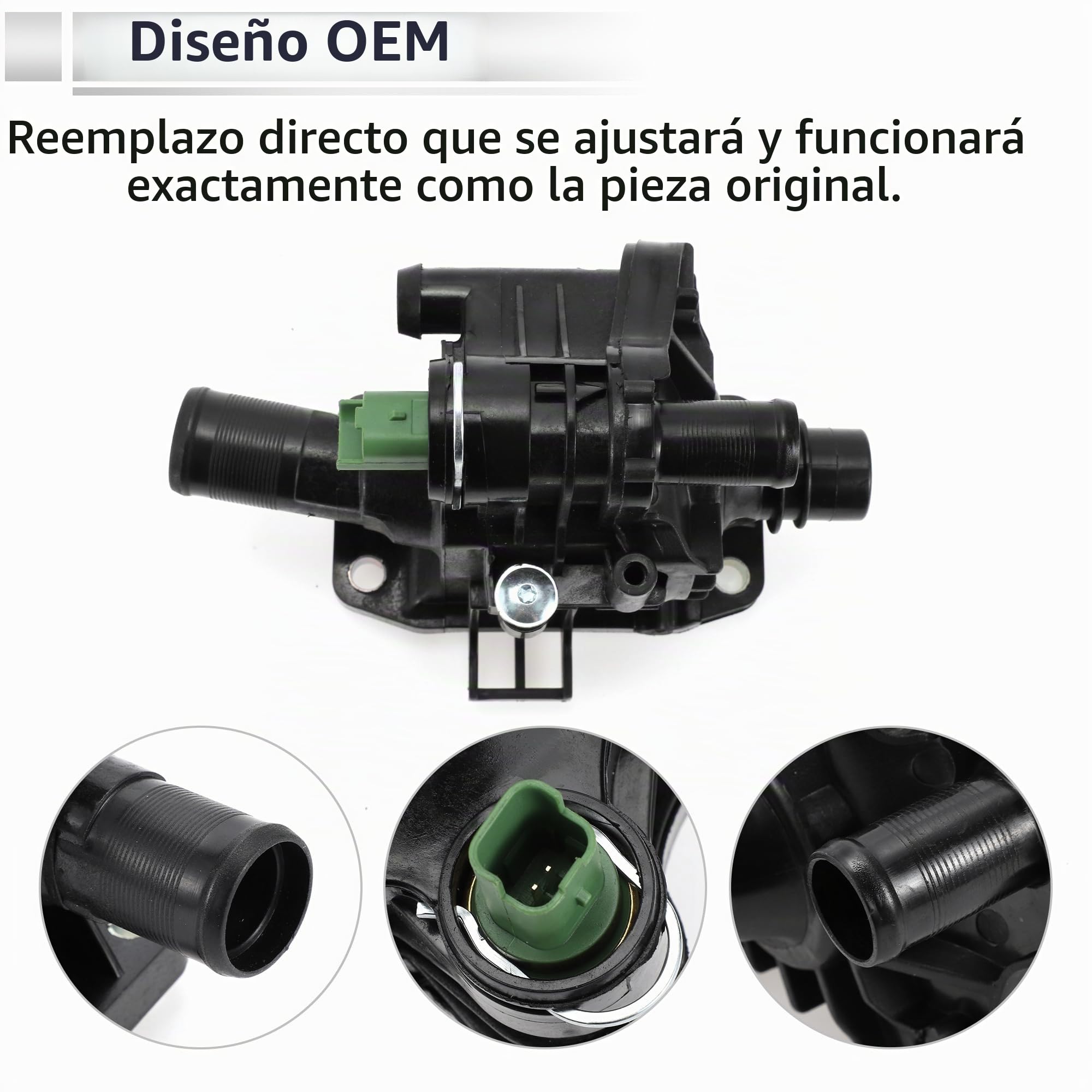 A ABSOPRO Ensamblaje De Vivienda De Termostato Para Peugeot 307 1 Pc | Para Citroen C1-C8 Nemo, Para Ford Fusion Fiesta, Para Peugeot Bipper 307 206 1007, Material Plástico, Ajuste Automático