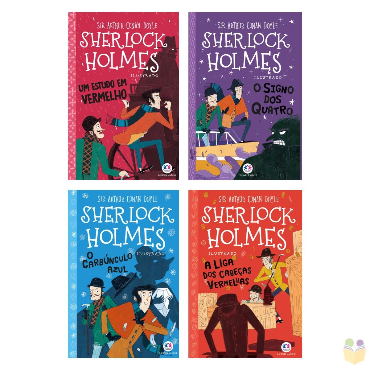 Kit 4 Livros Coleção Sherlock Holmes Ilustrado – Um Clássico do