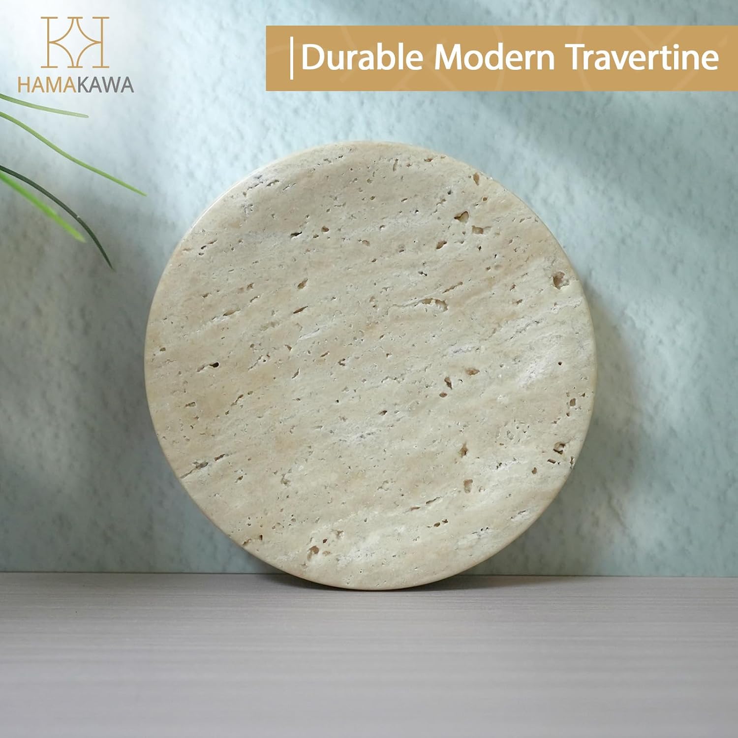 Natural Travertine Marble Jewelry Dish, Round Beige Small Tray 4.5 inch, Modern Stone Shower Soap Holder, Decorative Trinket for Rings, Earrings