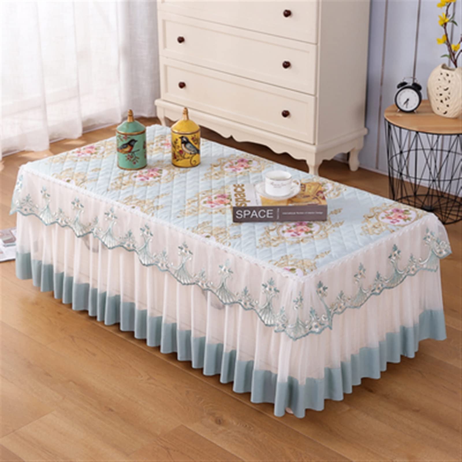 Nappe en dentelle rectangulaire F 65x120cm pour table basse et salon
