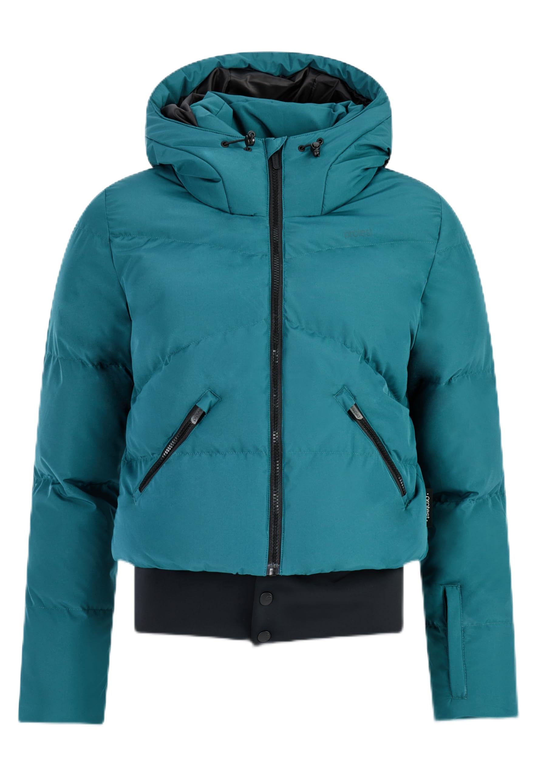 Protest PRTPreppy Women's Ski and Snowboard Jacket Zip Shift, Rainstorm Blue, M