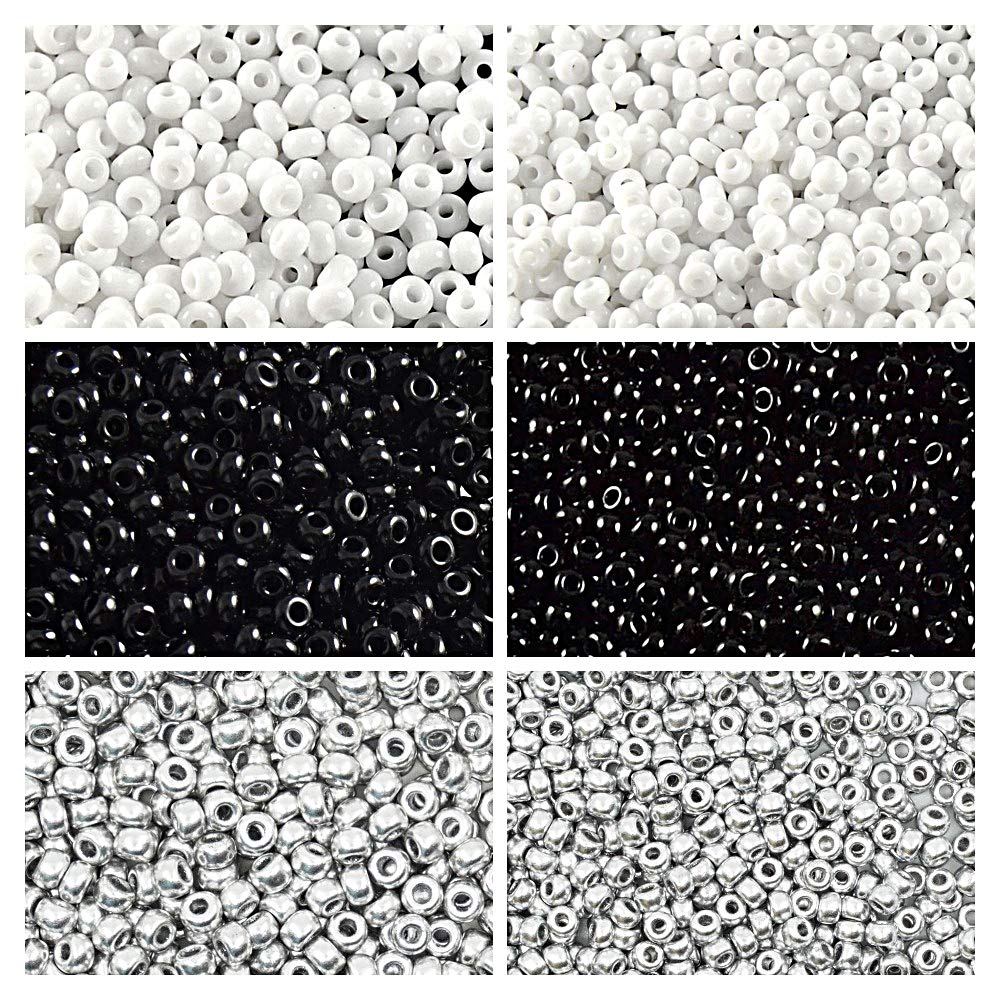 Preciosa Ornela Tschechische Glasperlen Set – 3 Farben, Größen 10/0 & 8/0, 120 G Für Schmuckherstellung