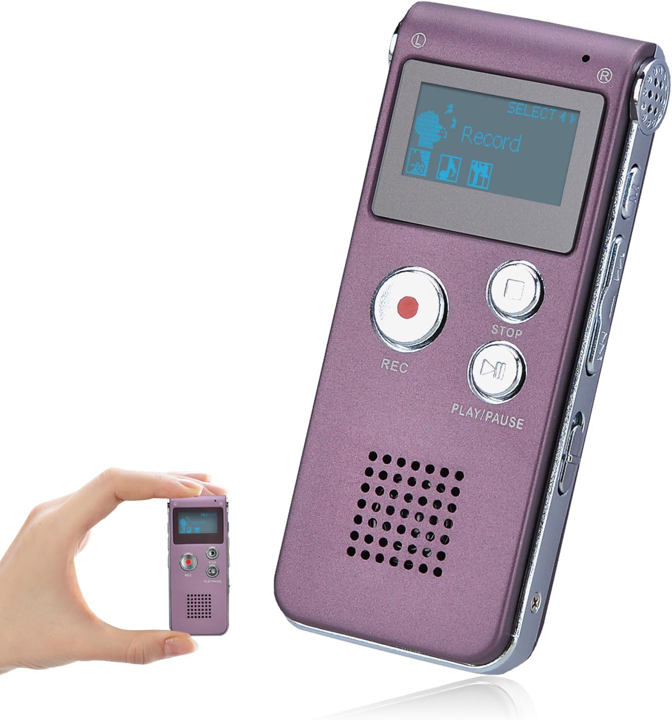 COVVY 16GB Portable Digital Voice Recorder Audio Recorder Sound