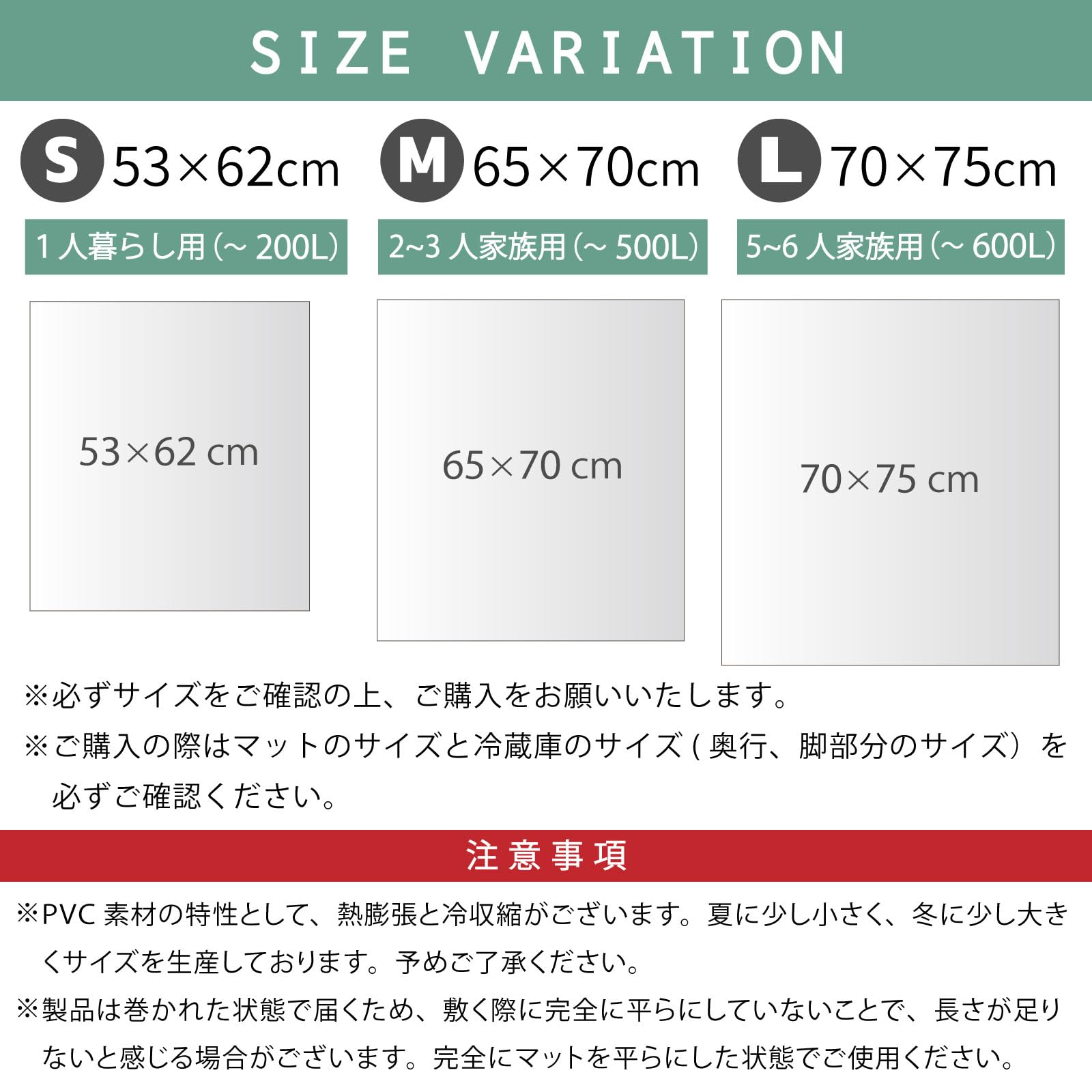 Amazon.co.jp: Confis 冷蔵庫マット【サッと拭くだけ】透明 70×75cm 
