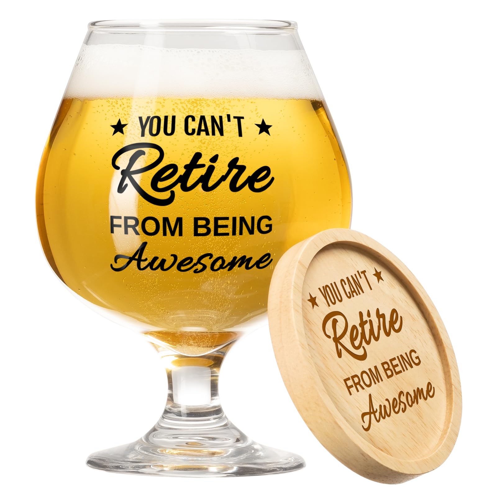 KAAYEE Retirement Gifts for Men, 17oz Beer Glasses Leaving Gifts for Colleagues Men, Retired Farewell Thank You Gift Ideas for Colleagues Coworkers Teacher Boss Friend Dad Brother Husband