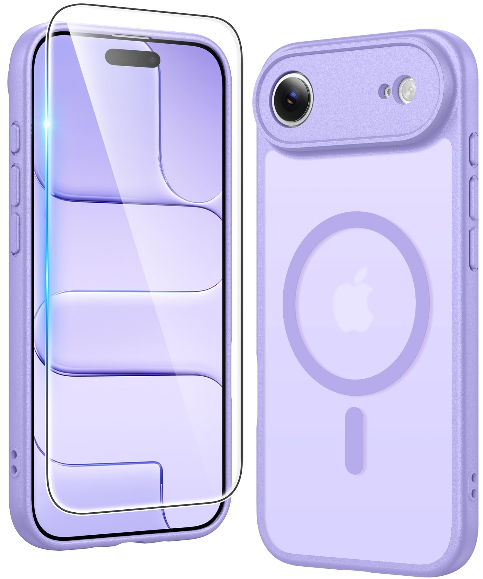 FNTCASE for iPhone Air Phone Case Compatible with Magsafe Matte Phonecase | Screen Protector, Military Grade Drop Protection, Slim Magnetic Phone Cases, Shockproof Bumper, Transparent Cell Cover