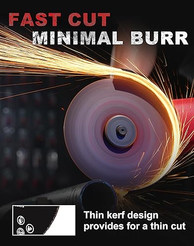 Miniatura 5 de EZARC Paquete de 25 ruedas de corte, 6 x 0.045 x 78 pulgadas, disco de corte de metal y acero inoxidable para amoladoras angulares