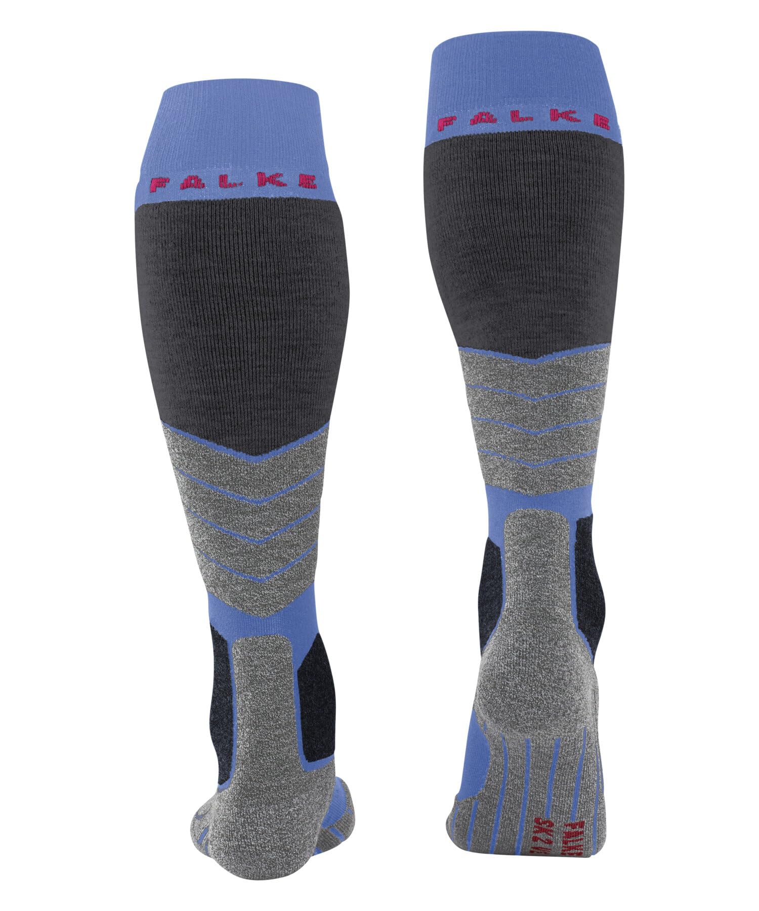 FALKE Damen Skisocken SK2 Intermediate Vegan W Kh Lyocell Funktionsmaterial warm dick 1 Paar, Blau Blue Note 6545, 35-36 – Ansicht 2