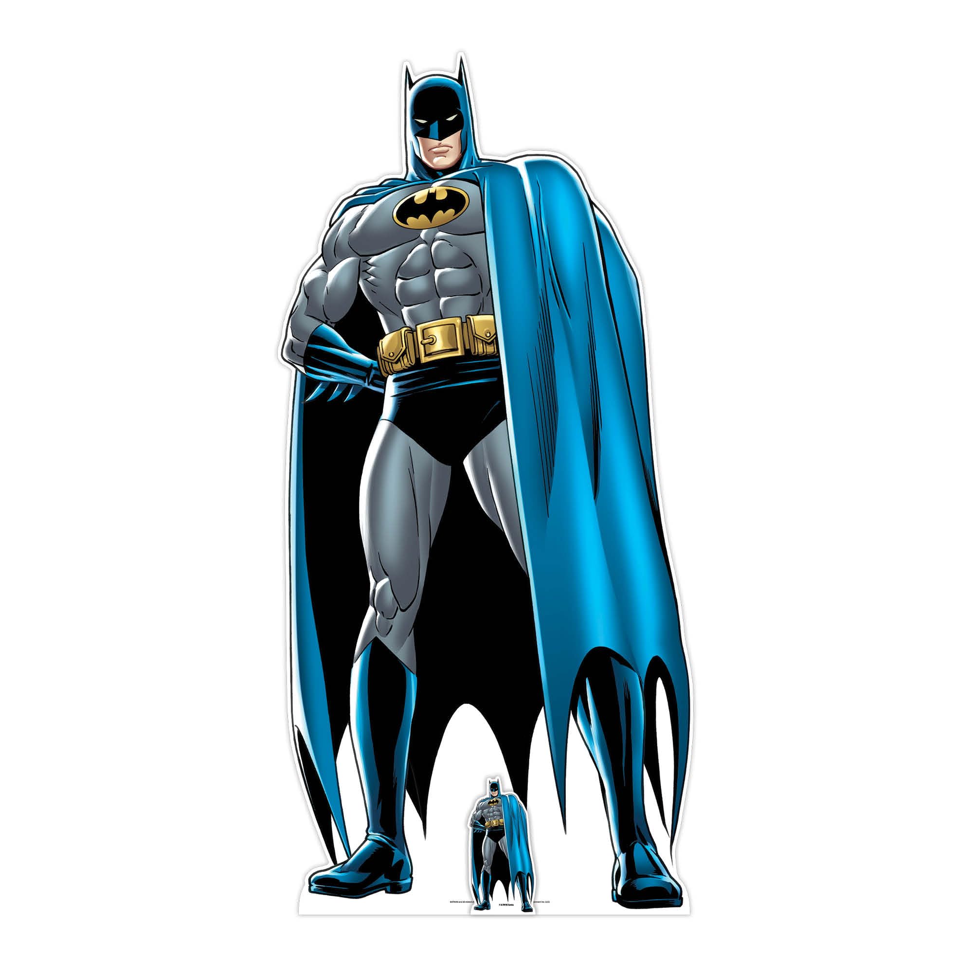 Star Cutouts Comic Artwork Sc4253 Batman Blue Cape Grey Suit Comic Art Cardboard Cutout – Fun Display For Birthdays, Gifts, Parties & Dc Fans
