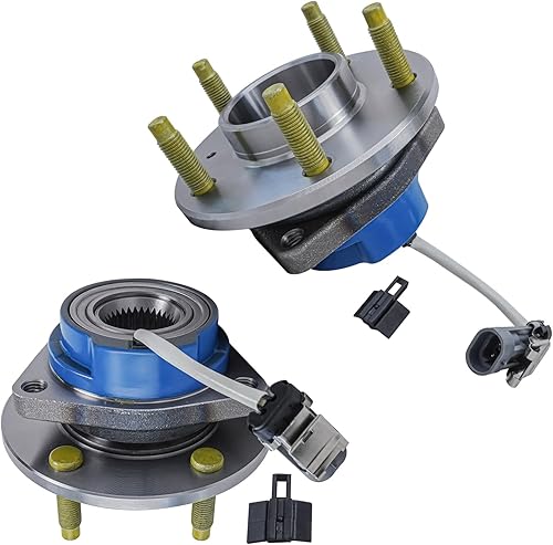 Miniatura 32 de Detroit Axle - Bujes de rodamiento de rueda delantera 4WD para Ford F-150 2015-2017 [6 orejetas; con ABS], Juego de 2 rodamientos de rueda y bujes