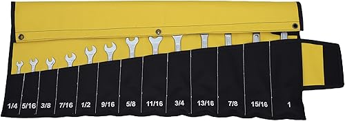 Miniatura 7 de Bolsa organizadora SAE enrollable para llaves y herramientas, 13 bolsillos, hecha a mano, impermeable, laminada de PVC, lona de poliéster balístico