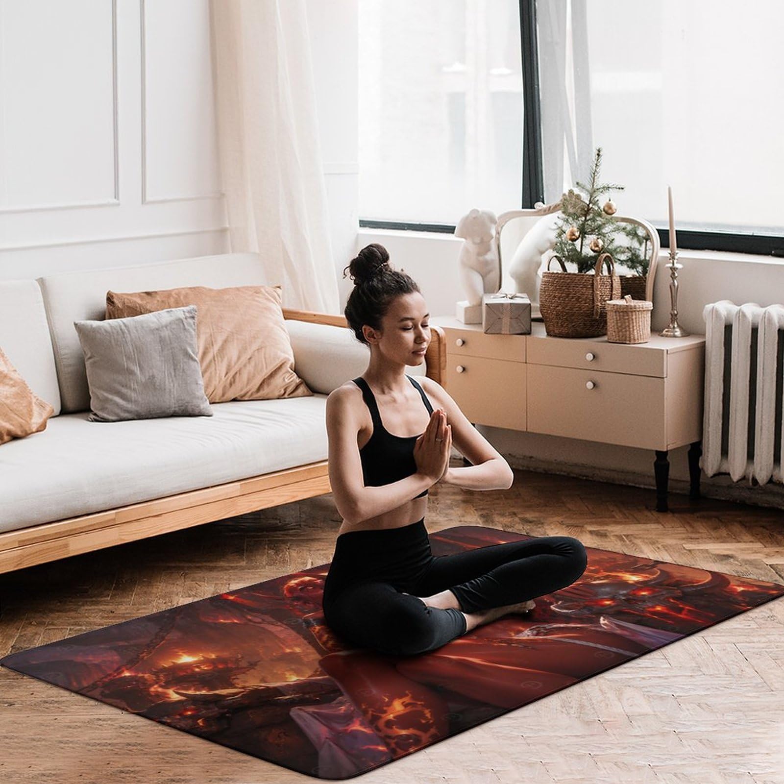Hot Fiery Demoness Tapis 150 X 100 Cm, Imprimé Pour Chambre En Hiver