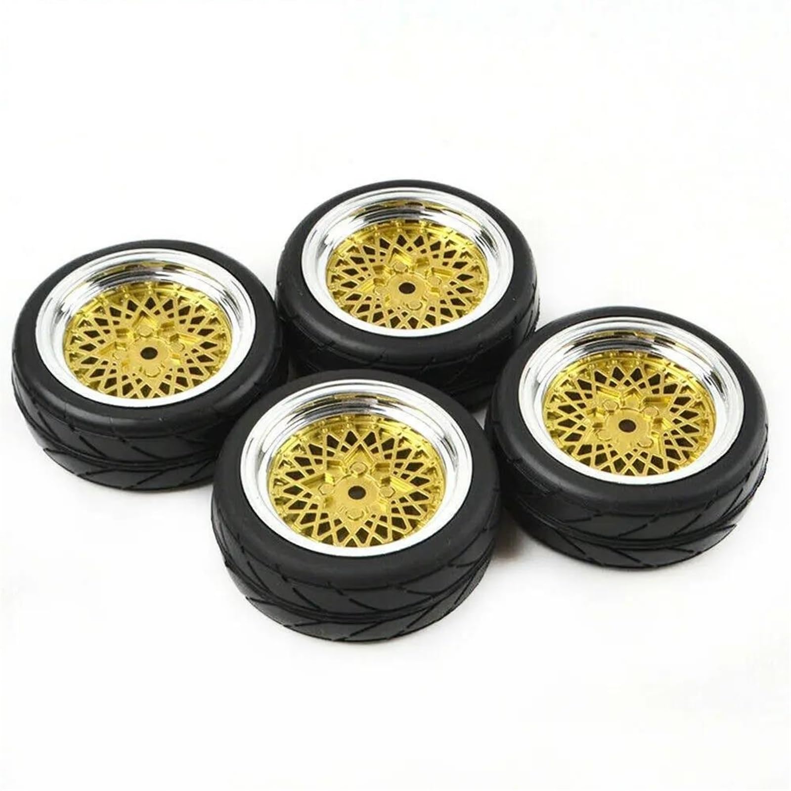 Neumáticos RC Compatible con HPI para HSP Mejoras 1/10 RC Car 4 Uds Goma En Ruedas De Coche De Carretera Neumáticos 12mm Hex RC Neumático Reemplazo Accesorio