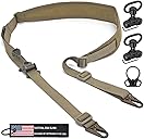 WarBull 2 Point Rifle Sling, QD Swivel Quick Adjust Gun Sling with HK Hook, Soft Shoulder Pad Tactical Rifle Sling for Rifle Shotgun and Crossbow, Hunting and Outdoor Sports with Keychain Gift