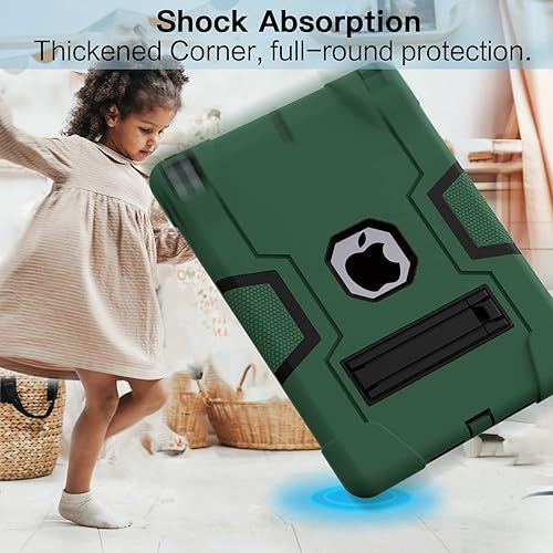 Miniatura 7 de Cantis Funda protectora delgada y resistente a los golpes con soporte integrado para iPad de 10.2 pulgadas 202120202019 (rosa y rosa)