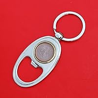 Vista 2 de 1980 Norway 5 Ore BU Uncirculated Coin Key Chain Ring Bottle Opener NEW - National Arms