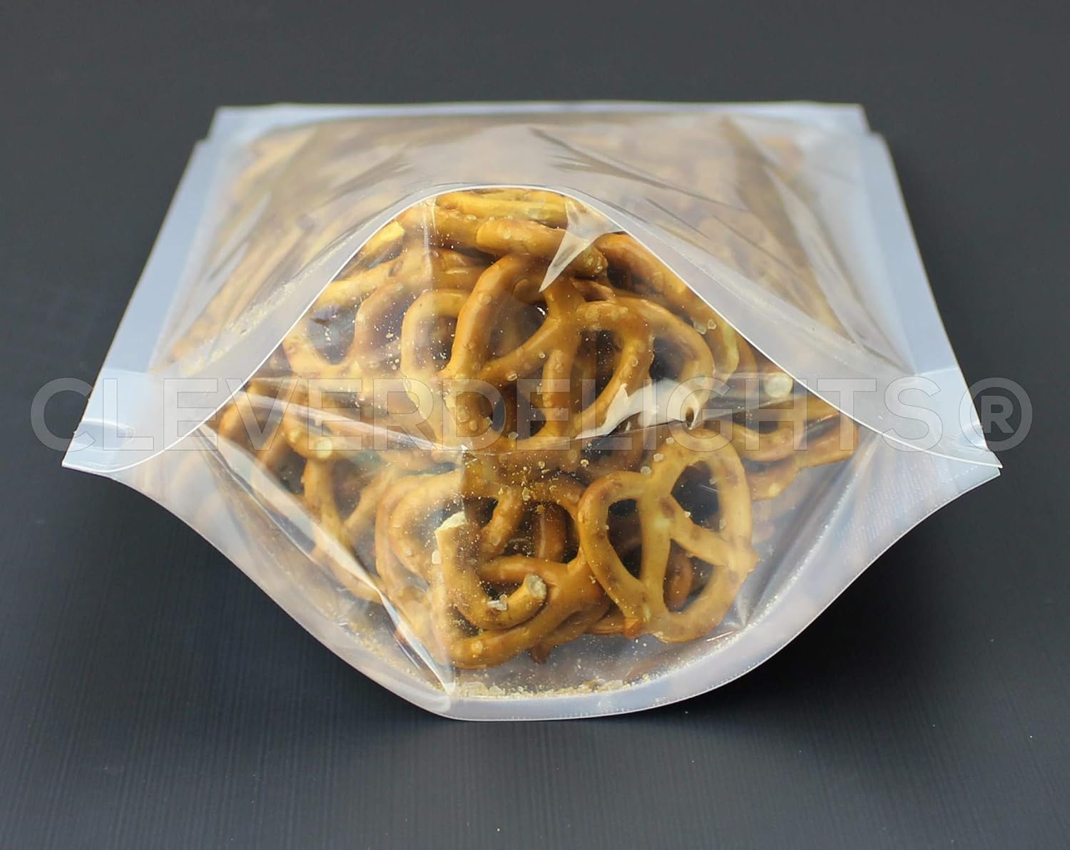 CleverDelights Silver/Clear Stand Up Pouches - 16oz - 100 Pack - 7" x 11.5" x 4" - Resealable Bag