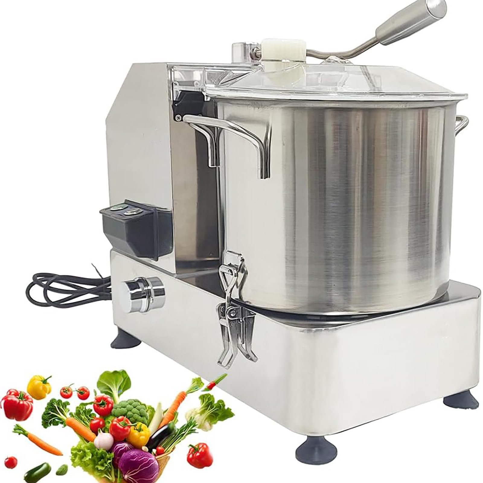 1800w Stainless Steel Electric Vegetable Blender Cutter 6 9L Adjustable Speed for Fruits Grains Peanut Ginger Garlic A-HR-6L
