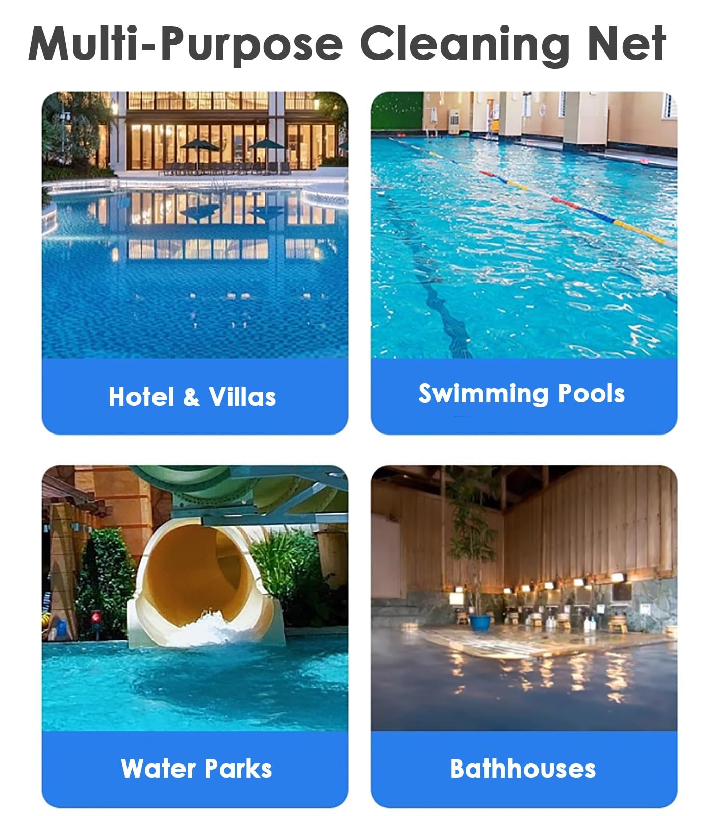 Écumoire pour Piscine Grand épuisette pour piscines extérieures, 3, 5, 10, 15 m Extra large Épuisette à feuilles pour le nettoyage de piscine Pour éliminer les huiles et les graisses(Width x Depth/500